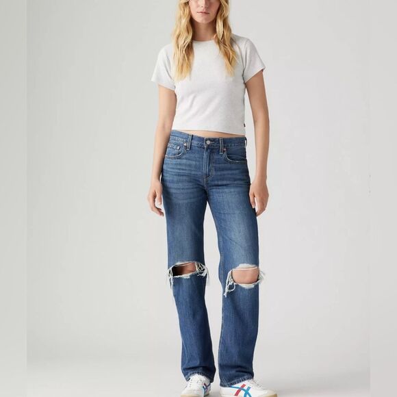Levi's Low Pro Straight Jeans Size 25 - Picture 1 of 5